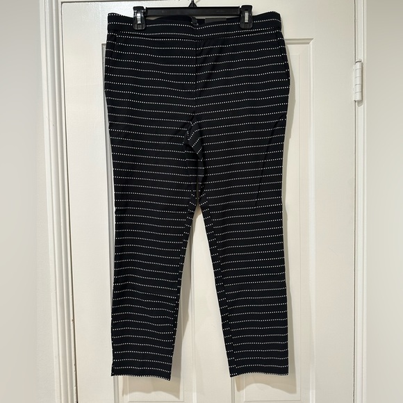 Jules & Leopold pull on capri stretch fitted dotted work business pants bottoms - Picture 4 of 16